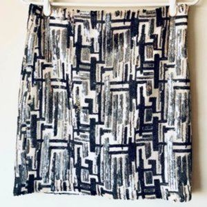 Patterned Sequin Mini Skirt